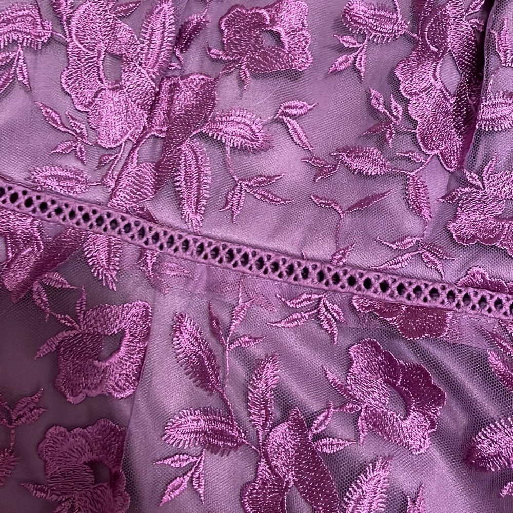David's Bridal Purple Lace Dress - Picture 4 of 4